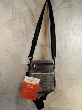 Pet  Treats Holder Gray Crossbody/Waist Sling Bag